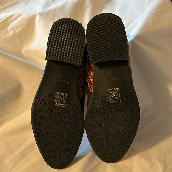 L’artitse By Spring Step Tiatia Leather Buckle Booties Brown Sz 39EU/8.5US NWOT - Picture 3 of 7